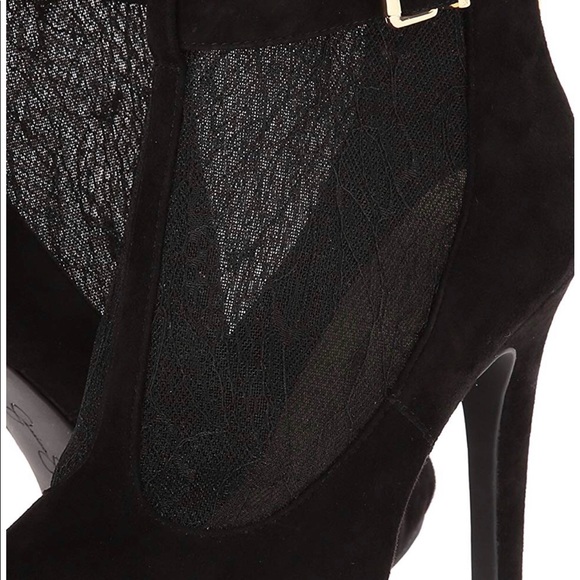 Jessica Simpson black lace insert boots - Picture 5 of 8